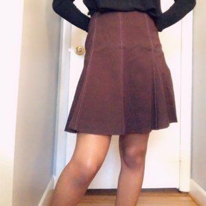 Brown pleated skirt